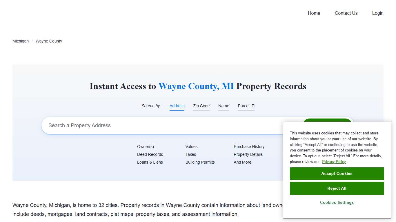 Wayne County, MI Property Records | Owners, Deeds, Permits