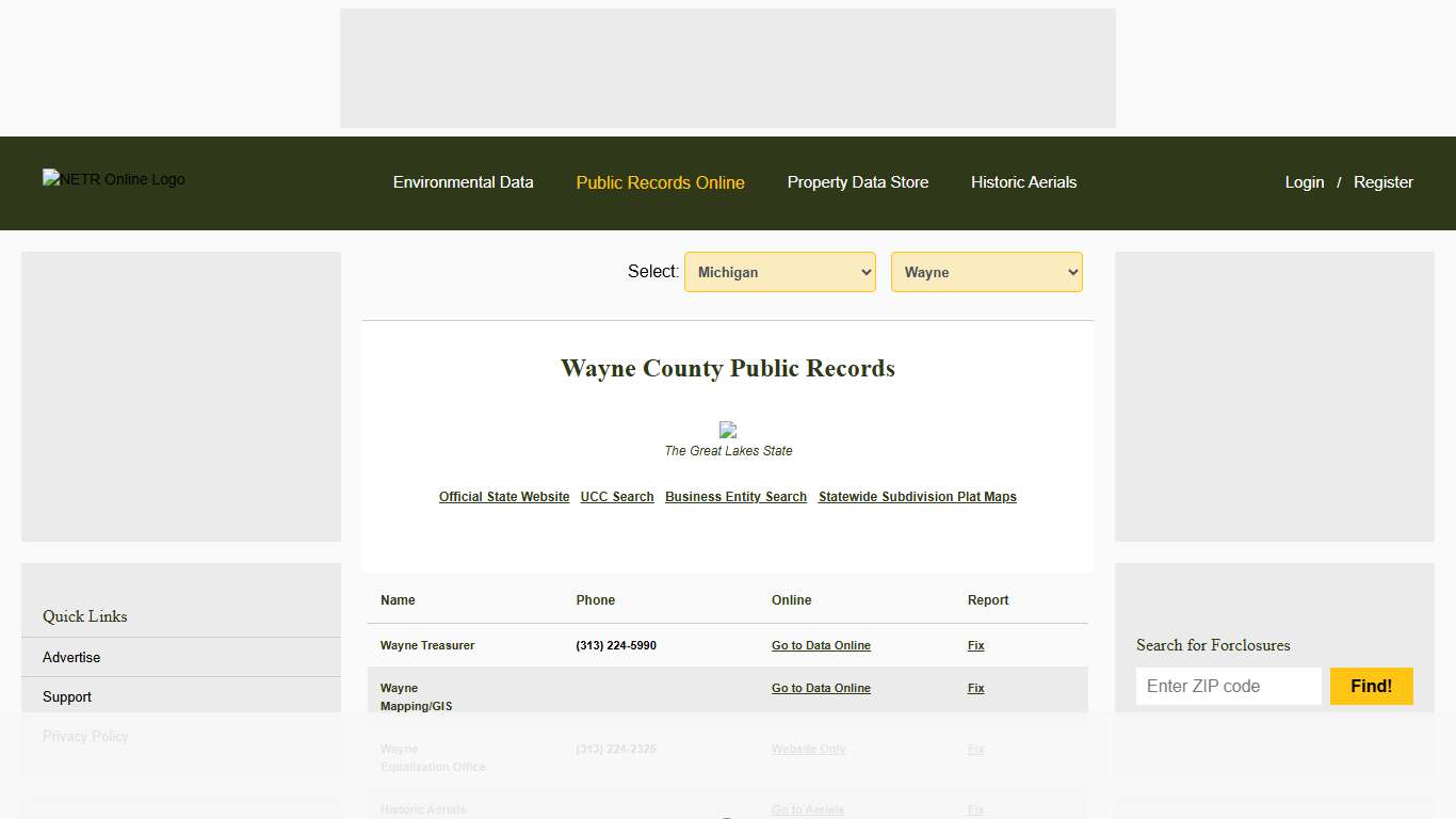 NETR Online • Wayne • Wayne Public Records, Search Wayne Records, Wayne Property Tax, Michigan Property Search, Michigan Assessor